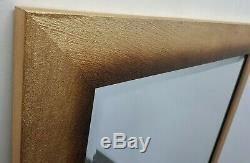 (M002) Beautiful Gold/Brown Wooden Framed Wall Mirror Latest Design 107cmx76cm