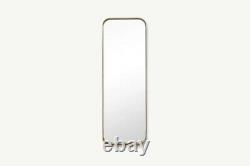 MADE Alana Rectangle Full Length Wall Mirror Brushed Brass Gold Antique