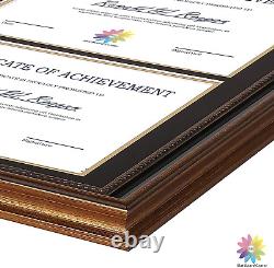 MBC MAT BOARD CENTER, Triple Diploma Frames for Three(3) 8.5X11 Certificates/Doc