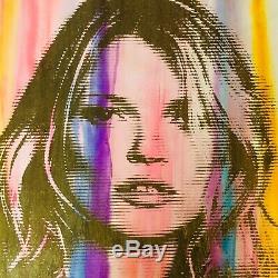 MR CLEVER KATE MOSS GOLD DUST PAINTING contemporary street art fashion wall art