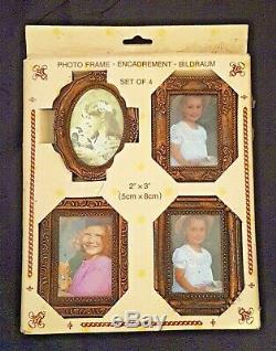 MULTI PHOTO FRAMES COLLAGE PICTURE APERTURE WALL PHOTO FRAME ANTIQUE STYLE 4 pc