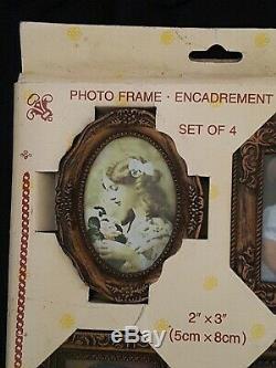 MULTI PHOTO FRAMES COLLAGE PICTURE APERTURE WALL PHOTO FRAME ANTIQUE STYLE 4 pc
