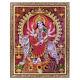 Maa Durga Zari Art Work Photo In Golden Frame Big (14 X 18 Inches)