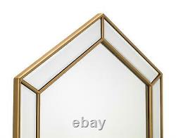Melody Hexagonal Gold Wall Mirror Bedroom Bathroom Gold Finish Mirror