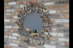 Metal Butterfly Mirror Unique Bronze Art decor Round Wall Mounted Home Decor
