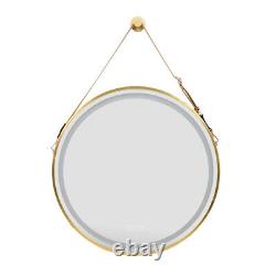 Metal Frame Round LED Bathroom Mirror Make Up Anti Fog & Memory Function 800mm