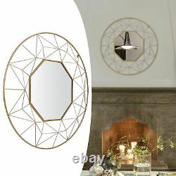 Metal Round Sunburst Mirror-Gold Color Home Wall Mounted Décor Decorative UK