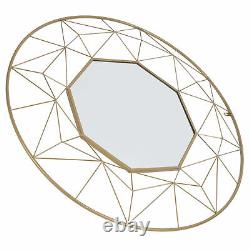 Metal Round Sunburst Mirror-Gold Color Home Wall Mounted Décor Decorative UK
