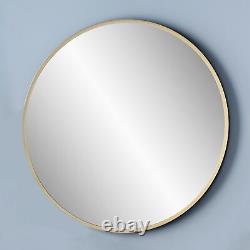 Meykoers Gold Round Wall Mirror For Bathroom Vanity Hallway Living Room Bedroom