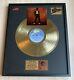 Michael Jackson Off The Wall Gold Metalized Vinyl Record In Frame Under Glass