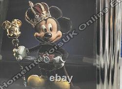 Mickey mouse-King is back wall art picture with liquid art & chrome step frame