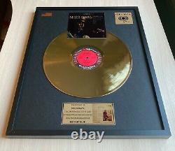 Miles Davis Kind Of Blue Custom 24k Gold Vinyl Record In Wall Hanging Frame