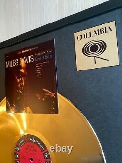 Miles Davis Kind Of Blue Custom 24k Gold Vinyl Record In Wall Hanging Frame