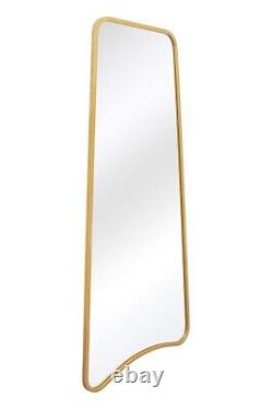 MirrorOutlet Gold Metal Trapezoid Framed Wall Mirror 71 X 34 (180 x 85cm)