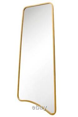 MirrorOutlet Gold Metal Trapezoid Framed Wall Mirror 79 X 38 (200 x 95cm)