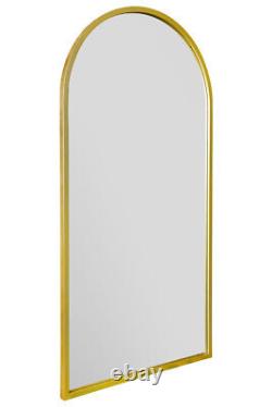 MirrorOutlet Large Gold Framed Arched Garden Wall Mirror 55x27.5 140x70cm