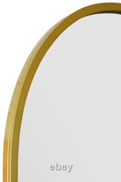 MirrorOutlet Large Gold Framed Arched Leaner/Wall Mirror 71 X 35 180 x 90cm