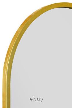 MirrorOutlet Large Gold Framed Arched Wall Mirror 55 X 27.5 140 x 70cm