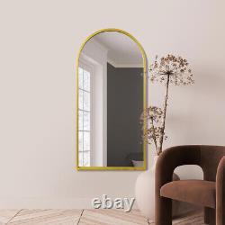 MirrorOutlet Large Gold Framed Arched Wall Mirror 55 X 27.5 140 x 70cm