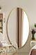 MirrorOutlet Large Gold Metal Frame Oval Wall Mirror 71x 39 (180 x 100cm)