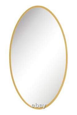 MirrorOutlet Large Gold Metal Frame Oval Wall Mirror 71x 39 (180 x 100cm)