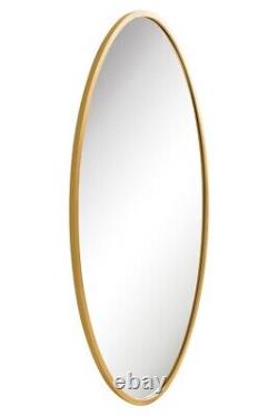 MirrorOutlet Large Gold Metal Frame Oval Wall Mirror 71x 39 (180 x 100cm)