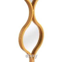 MirrorOutlet Large Gold Metal Framed Tear Drop Wall Mirror 49 X 6 124x15cm