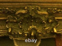 Mirror Antique Victorian Intricately Carved Gilt Framed Wall Mirror