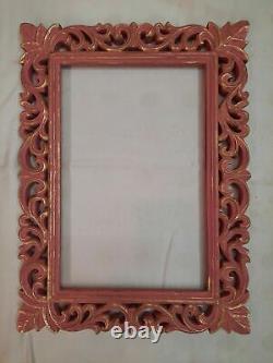 Mirror Frames Wooden Pink/Gold Distressed Antiqued BUY 1 GET 1 FREE Handmade