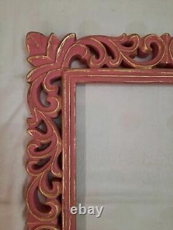 Mirror Frames Wooden Pink/Gold Distressed Antiqued BUY 1 GET 1 FREE Handmade