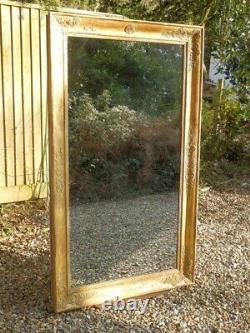 Mirror, Large wall or free standing, Gilded frame, antique, Victorian