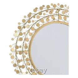 Mirror Round Wall With Frame Metal Golden Mirrors Gold for Wall To