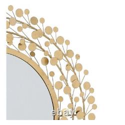 Mirror Round Wall With Frame Metal Golden Mirrors Gold for Wall To