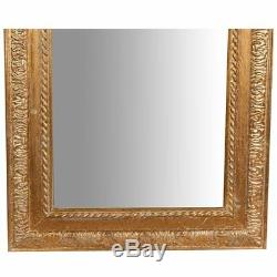 Mirror mirror frame baroque gold leaf resin wall 35 x 90 cm