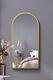 Mirroroutlet Large Gold Metal Framed Arched Wall Mirror 31 X 16 80x40cm