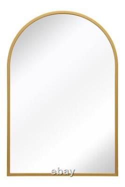 Mirroroutlet Large Gold Metal Framed Arched Wall Mirror 47 X 31 120x80cm