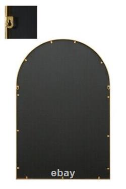 Mirroroutlet Large Gold Metal Framed Arched Wall Mirror 47 X 31 120x80cm