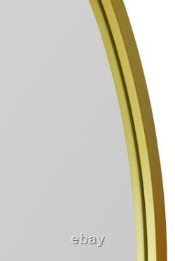 Mirroroutlet Large Gold Metal Framed Arched Wall Mirror 49 X 35 125x90cm