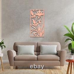 Modern Framed Wooden Floral Wall Art Sleek Botanical Decor for Any room