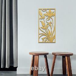 Modern Framed Wooden Floral Wall Art Sleek Botanical Decor for Any room