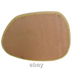 Modern Gold Metal Frame Organic Pebble Irregular Wall Mirror 89cm x 69cm