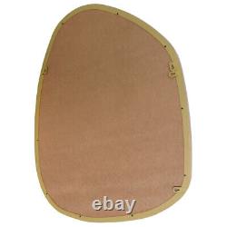 Modern Gold Metal Frame Organic Pebble Irregular Wall Mirror 89cm x 69cm