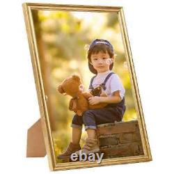 Modern Photo Frames Collage 5 pcs for Wall or Table Gold 50x70 cm MDF