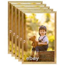 Modern Photo Frames Collage 5 pcs for Wall or Table Gold 59.4x84cm MDF