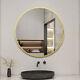 Modern Round Glass Mirror Black/Golden Frame Wall Mounted Bathroom Bedroom