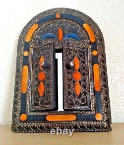 Moroccan Mirror Traditional Handmade Vintage Antique Metal Wood Decoration Wall