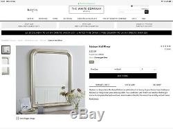NEW The White Company Madison Wall Mirror Soft Arched Frame RRP £225