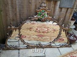 New ANTLER Gold Gilt French Louis Vintage Antique Ornate OVERMANTEL Wall Mirror
