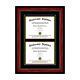 New Double Diploma Frame with Double Matting Assorted moldings School Colors UV