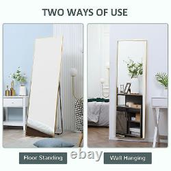 New Full Length Mirror Wall-Mounted Rectangle Dressing Mirror Hallway Gold Frame